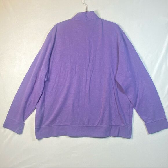 Polo Ralph Lauren Purple Performance 1/4 Zip Long Sleeve Shirt Size XXL - Picture 2 of 11